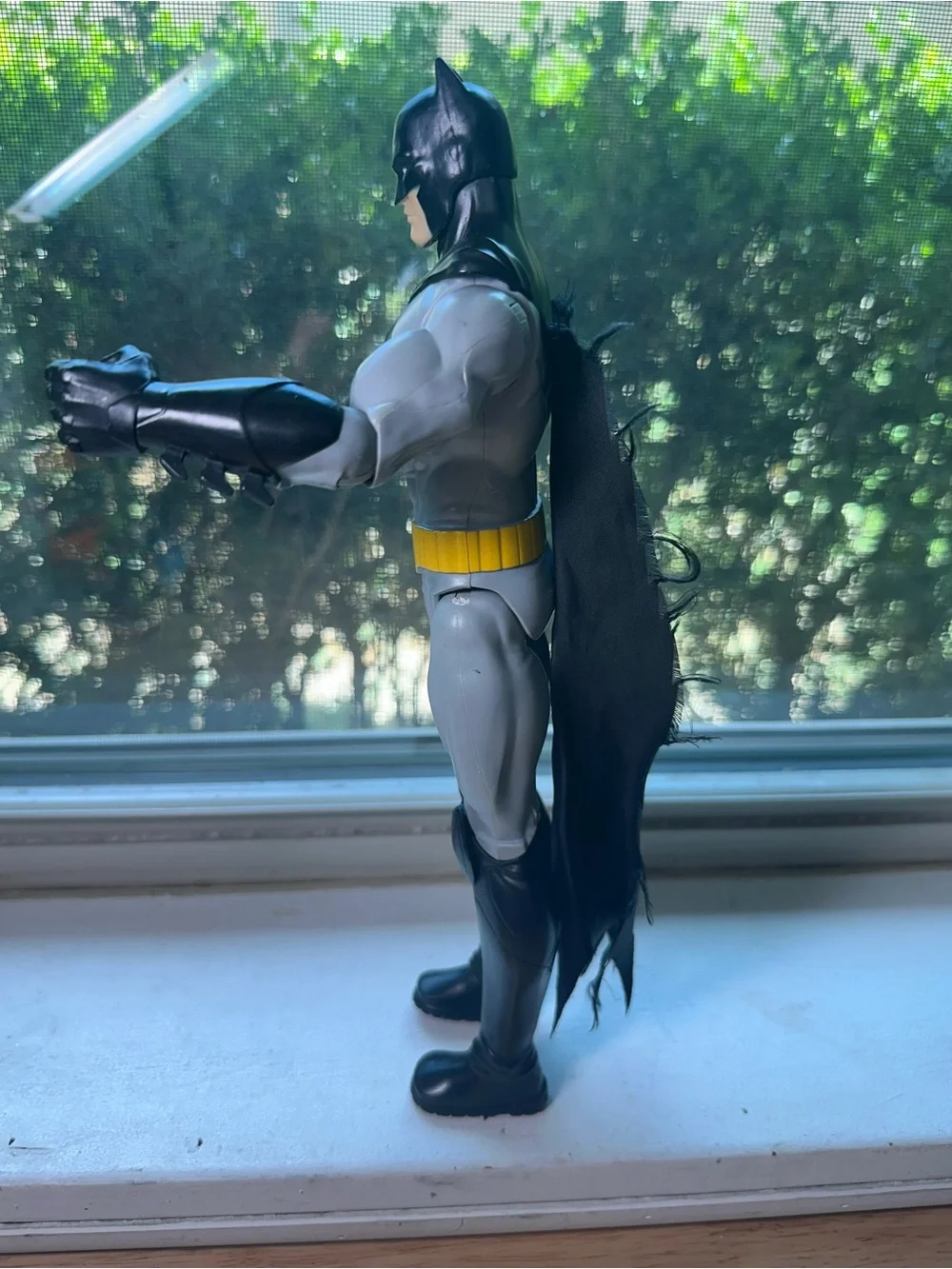 Poseable 12” Batman Action Figure - Gray, Black & Yellow TM and DC Comics